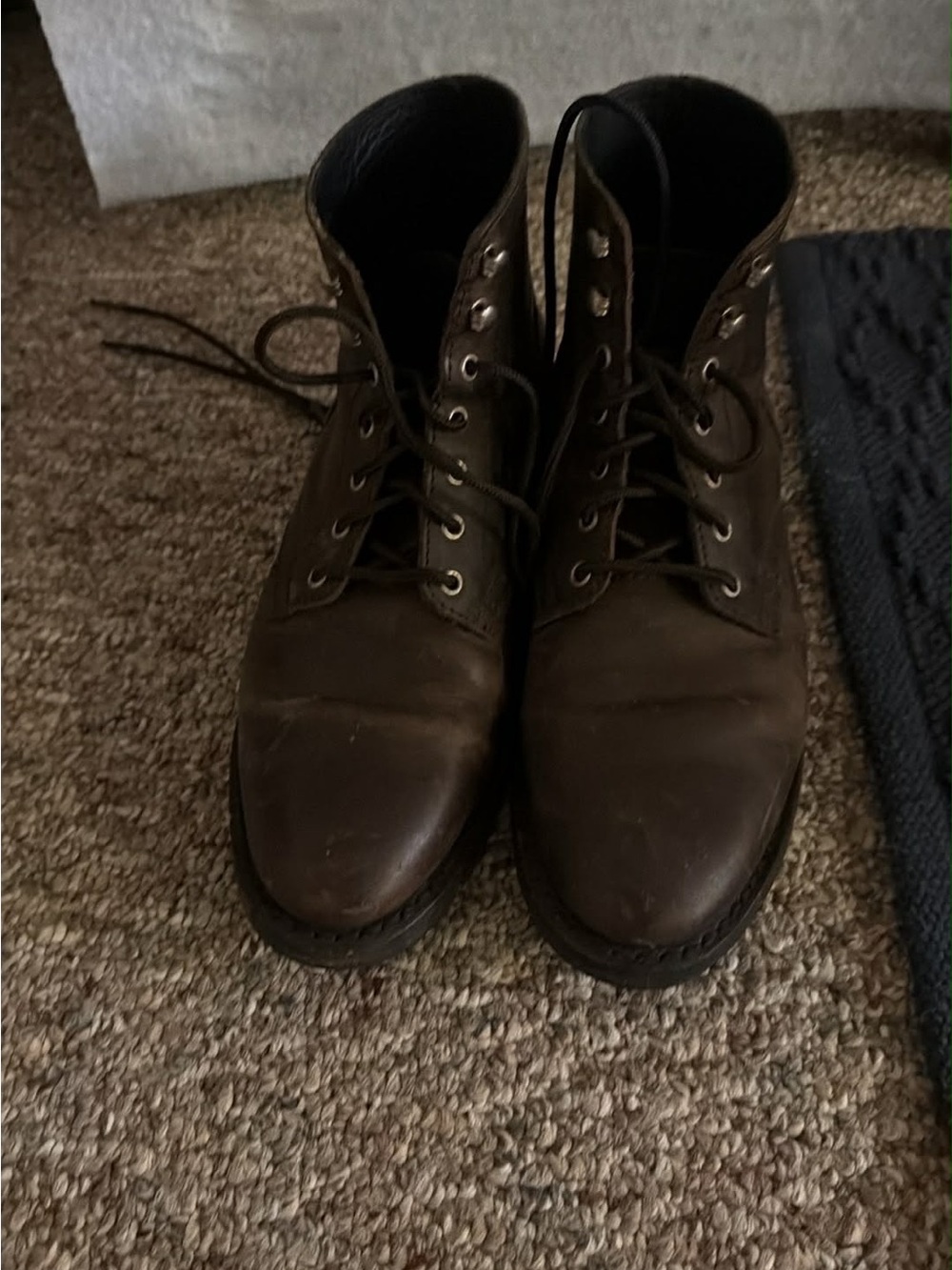 Thursday Boot Company Dark Brown Leather Lace-Up Boots